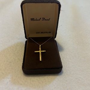 Gold cross necklace
